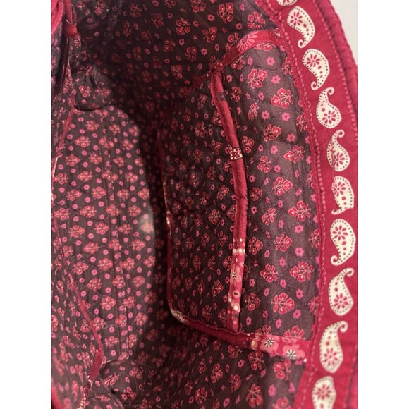 Vera Bradley Mesa Red Paisley Toggle Tote Bag - Picture 6 of 9